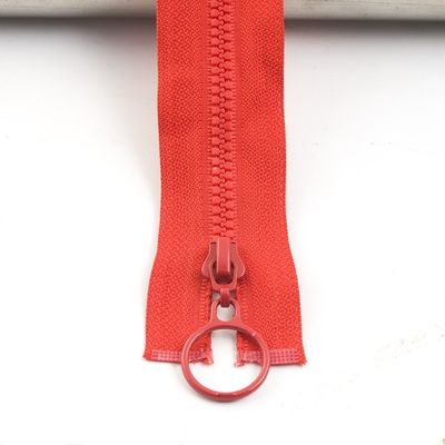 #5 Fermeture à glissière en résine avec des dents colorées pour les vêtements en rose