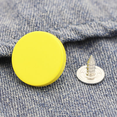 Bouton de couture rond en alliage de zinc de fantaisie Bouton métallique en laiton pour vêtements décoratif