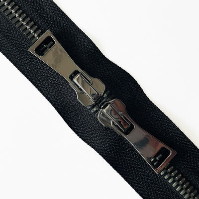 Accessoires de couture Endes ouvertes à deux voies Type 3# 5# 8# Couleur du ruban personnalisé Tirer la fermeture à glissière en laiton pour le tissu