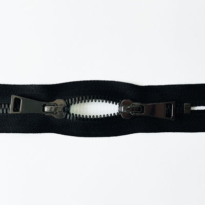 Accessoires de couture Endes ouvertes à deux voies Type 3# 5# 8# Couleur du ruban personnalisé Tirer la fermeture à glissière en laiton pour le tissu