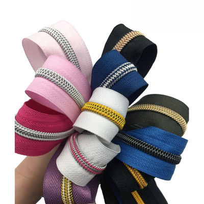 5# Fermeture à glissière en nylon dorée couleur dentelle électroplatée or et argenté oignon fermeture à glissière en nylon à vendre