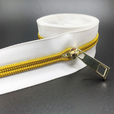 5# Fermeture à glissière en nylon dorée couleur dentelle électroplatée or et argenté oignon fermeture à glissière en nylon à vendre
