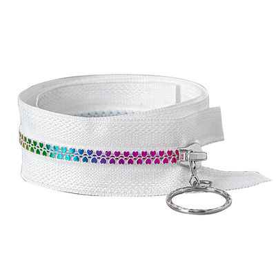 Logo de taille personnalisée 5# Fermeture à glissière en résine Fermeture à glissière en plastique moulé Derlin Fermeture à glissière