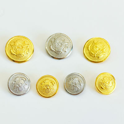 Buttons ronds en laiton métallique sur mesure brodés avec bouton de finition de placage