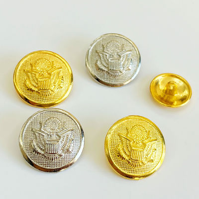 Buttons ronds en laiton métallique sur mesure brodés avec bouton de finition de placage