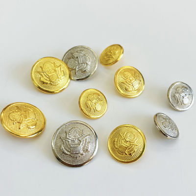 Buttons ronds en laiton métallique sur mesure brodés avec bouton de finition de placage