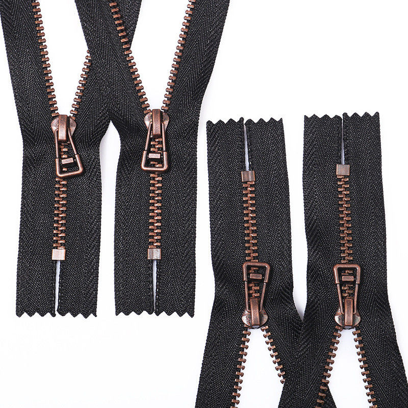 5# fermeture étroite fermeture à glissière métallique anti-cuivre pour les vêtements des femmes homme veste fermeture à glissière personnalisée fermeture à glissière métallique